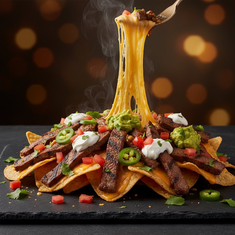 Loaded nachos from Velvet Street Kitchen in Sneads Ferry NC